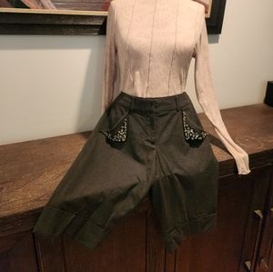 Robert Rodriguez Shorts with Rhinestone Pockets